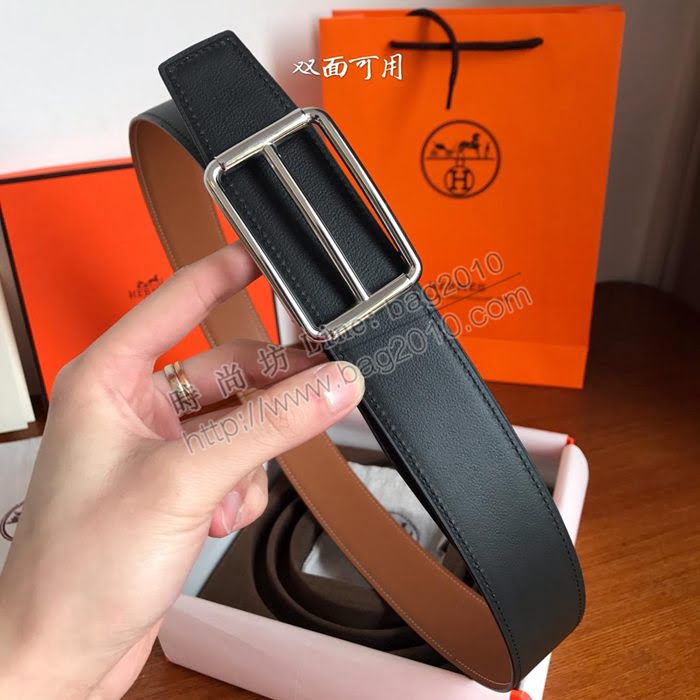 HERMES皮帶 官網同步 雙面小牛皮腰帶 愛馬仕雙面男皮帶  hgh1958